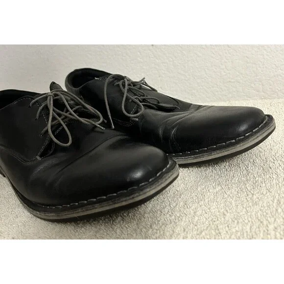 Steve Madden Men's Size 11 Harpoon Derby Oxford Black Shoes Lace-up - Picture 2 of 16